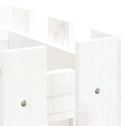 Plantningsbænke^Højbed med stakitdesign i massivt fyrretræ | Størrelse: 100x30x30 cm | Farve: Hvid