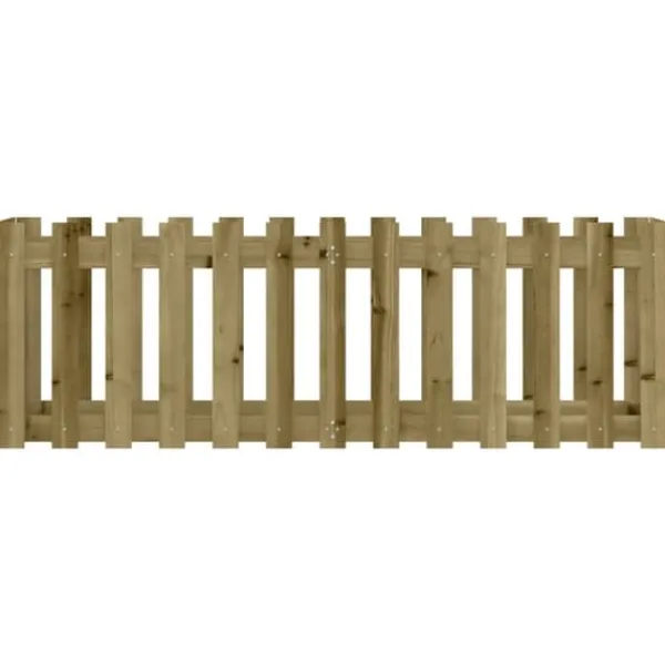 Plantningsbænke^Højbed med stakitdesign 150x50x50 cm - Imprægneret fyrretræ | Størrelse: 150x50x50 cm