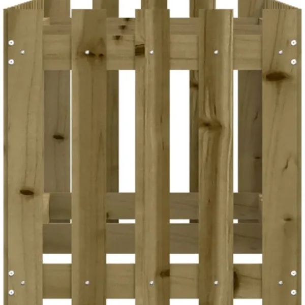 Plantningsbænke^Højbed med stakitdesign 150x50x50 cm - Imprægneret fyrretræ | Størrelse: 150x50x50 cm