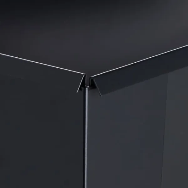 Plantningsbænke^Højbed plantekasse, metal, 83x99x26 cm, sort