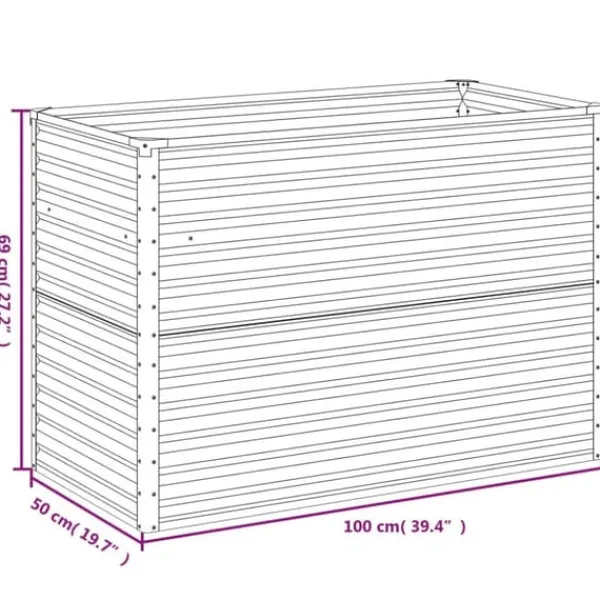 Sale Højbed 100x50x69 cm cortenstål - Højbed - Højbede - Home & Living Krukker & Plantebeholdere