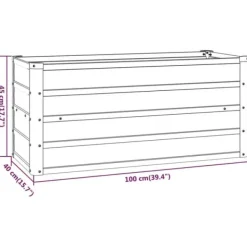 Hot Højbed 100x40x45 cm cortenstål rustfarvet - Højbed - Højbede - Home & Living Krukker & Plantebeholdere