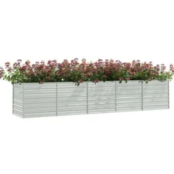 Krukker & Plantebeholdere^Højbed 400x80x77 cm galvaniseret stål sølvfarvet - Højbed - Højbede - Home & Living