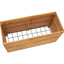 Hot Højbed 100x40x55 cm genanvendt teaktræ og stål - Højbed - Højbede - Home & Living Krukker & Plantebeholdere