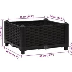 Krukker & Plantebeholdere^Højbed 40x40x23 cm polypropylen - Højbed - Højbede - Home & Living
