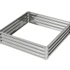 Plantningsbænke^Højbed/plantekasse i stål 120x120x30 cm, sølv – have/terrasse