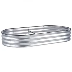 Best Højbeds plantekasse, 182,5x92,5x28 cm, Sølv, Metal Plantningsbænke