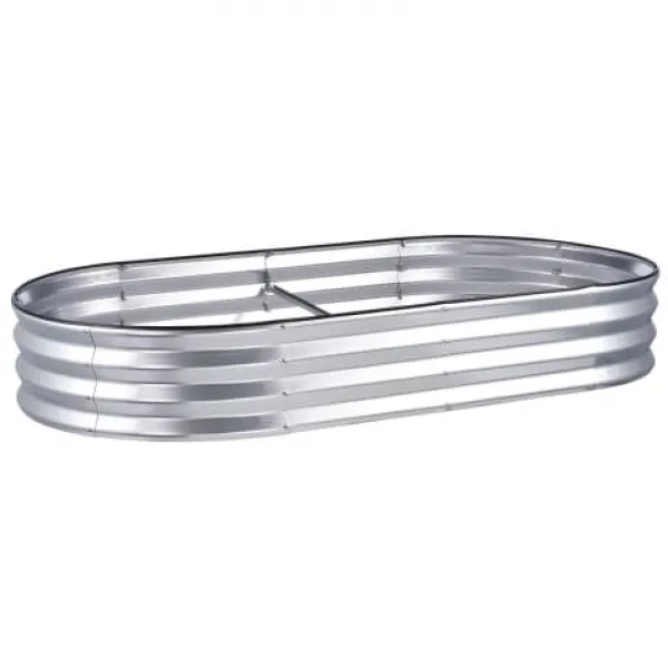 Best Højbeds plantekasse, 182,5x92,5x28 cm, Sølv, Metal Plantningsbænke