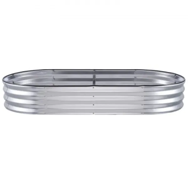 Best Højbeds plantekasse, 182,5x92,5x28 cm, Sølv, Metal Plantningsbænke