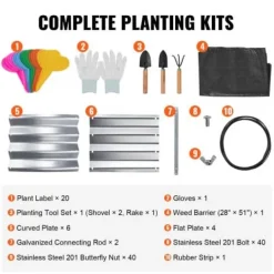 Best Højbeds plantekasse, 182,5x92,5x28 cm, Sølv, Metal Plantningsbænke