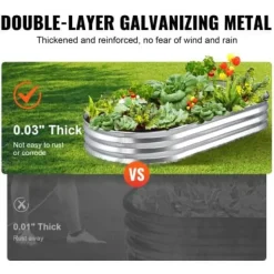 Best Højbeds plantekasse, 182,5x92,5x28 cm, Sølv, Metal Plantningsbænke