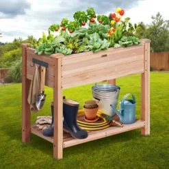 Sale Højbeds plantekasse, 86x46x76 cm, naturtræ, træ Plantningsbænke