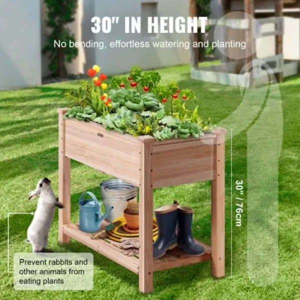 Sale Højbeds plantekasse, 86x46x76 cm, naturtræ, træ Plantningsbænke