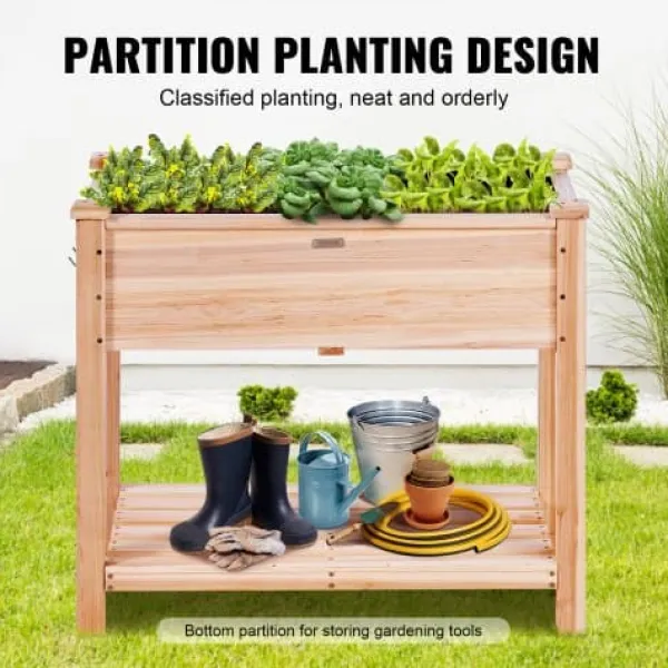 Sale Højbeds plantekasse, 86x46x76 cm, naturtræ, træ Plantningsbænke