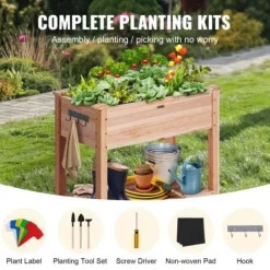 Sale Højbeds plantekasse, 86x46x76 cm, naturtræ, træ Plantningsbænke