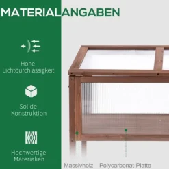 Online Højbeds plantekasse, 90x50x93 cm, Brun Drivhus