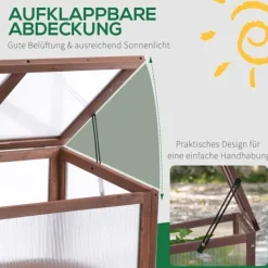 Online Højbeds plantekasse, 90x50x93 cm, Brun Drivhus