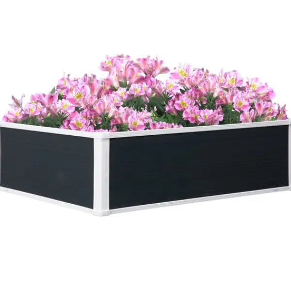 Best Højbedsplantekasse, 100x80x30 cm, Grå, Plastik Plantningsbænke