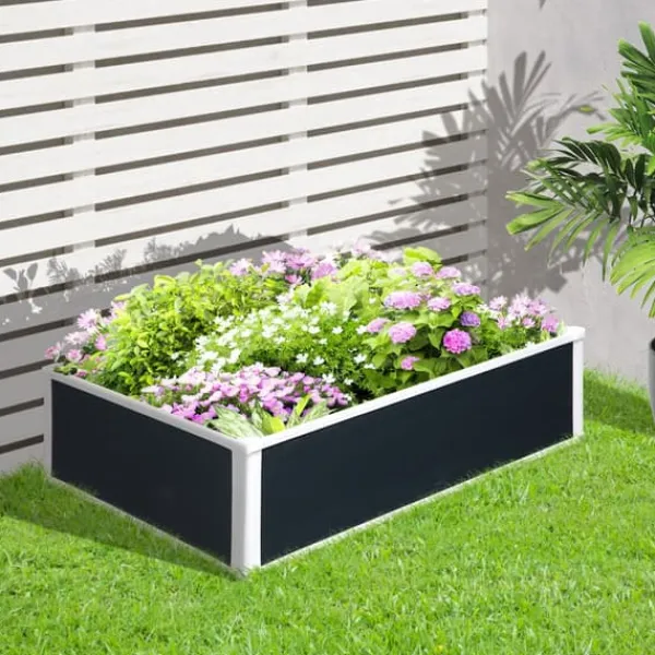 Best Højbedsplantekasse, 100x80x30 cm, Grå, Plastik Plantningsbænke