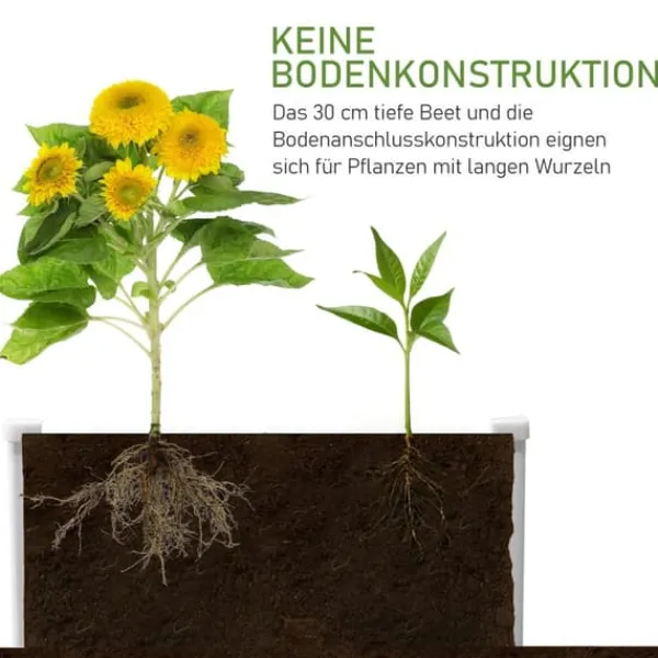 Best Højbedsplantekasse, 100x80x30 cm, Grå, Plastik Plantningsbænke