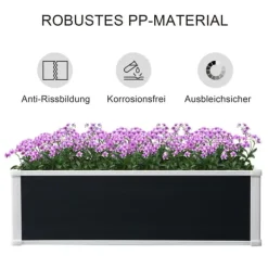 Best Højbedsplantekasse, 100x80x30 cm, Grå, Plastik Plantningsbænke