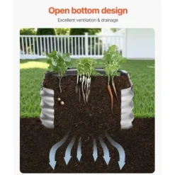 Plantningsbænke^Højbedsplantekasse, 119,5x58,5x27 cm, Sølv, Metal
