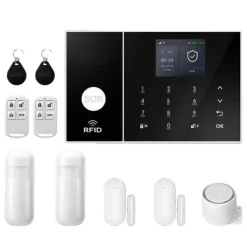 Hjemmealarmsystemer^Hjemmealarmsystem, Smart Home Integration, Real-Time Advarsler,EU Stik, 2G GSM WiFi Kit B