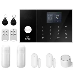 Hjemmealarmsystemer^Hjemmealarmsystem, Smart Home Integration, Real-Time Advarsler,EU Stik, 2G GSM WiFi Kit B