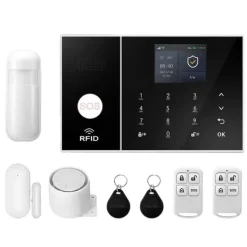 Online Hjemmealarmsystem, Smart Home Integration, Trådløs Sikkerhedsløsning,4G WiFi Kit A, EU Stik Hjemmealarmsystemer
