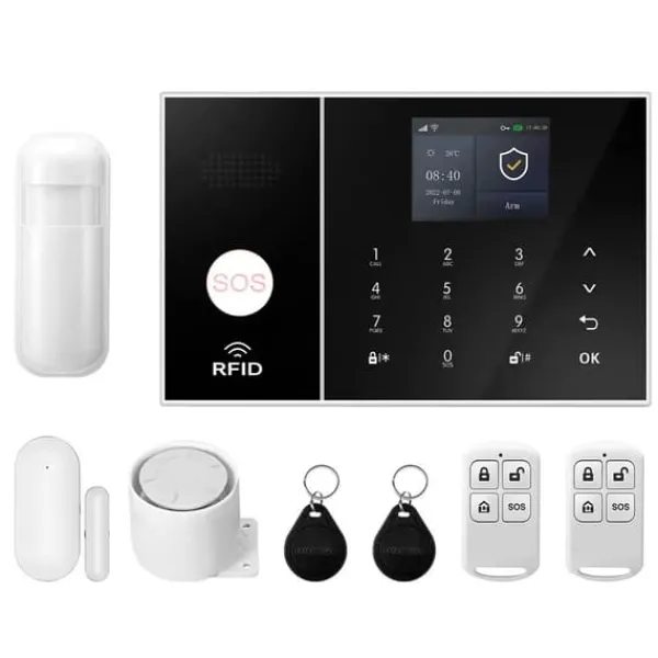 Hot Hjemmealarmsystem, Smart Home Integration, Real-Time Advarsler,2G GSM WiFi Kit A, EU Stik Hjemmealarmsystemer