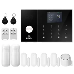 Sale Hjemmealarmsystem, Smart Home Integration, Trådløs Sikkerhedsløsning,4G WiFi Kit C, EU Stik Hjemmealarmsystemer