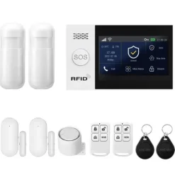 Hjemmealarmsystemer^Hjemmealarmsystem, trådløs forbindelse, smart automatisering,GSM 2G WiFi Kit B, EU Stik
