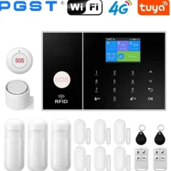 Hjemmealarmsystemer^Hjemmealarmsystem, trådløs forbindelse, mobilappkontrol,EU stik, D-4G