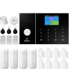 Hjemmealarmsystemer^Hjemmealarmsystem, trådløs forbindelse, mobilappkontrol,EU stik, E-4G