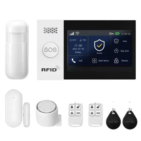 Hot Hjemmealarmsystem, trådløs forbindelse, smart automatisering,GSM 2G WiFi Kit A, EU Stik Hjemmealarmsystemer