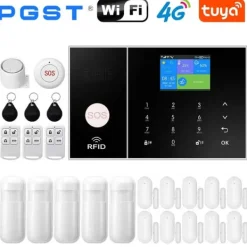 Sale Hjemmealarmsystem, trådløs forbindelse, mobilappkontrol,EU stik, F-4G Hjemmealarmsystemer