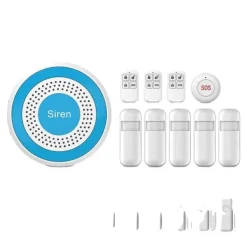 Hjemmealarmsystemer^Hjemmealarmsystem, Trådløs opsætning, Smart app kontrol,A519W-F