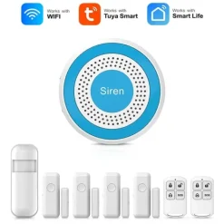 Hjemmealarmsystemer^Hjemmealarmsystem, Trådløs opsætning, Smart app kontrol,A519W-G