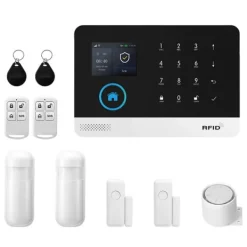 Outlet Hjemmesikkerhedssystem, trådløs betjening, smart home integration,4G WiFi Kit B, EU Stik Hjemmealarmsystemer
