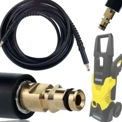 New Højtryksslange 15m Click-Click til Kärcher K2 K3 K4 K5 K6 K7 højtryksrenser Havemaskiner