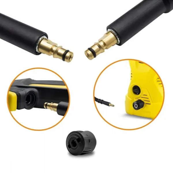 New Højtryksslange 15m Click-Click til Kärcher K2 K3 K4 K5 K6 K7 højtryksrenser Havemaskiner