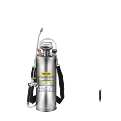 Haveværktøj^Hånddrevet sprøjte, rustfrit stål, stort flow stempelstang, 10L 3Gal