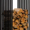 Outlet Håndlavet KaminhoodTrek - Firewood Storage - Holdbart metal, stilfuld sort finish | Størrelse: 40x50x100 cm Tilbehør Til Brændeovne & Pejse