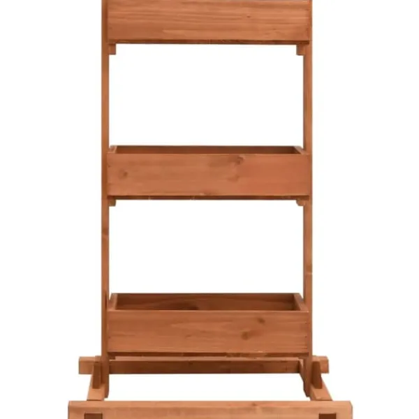 Plantningsbænke^Håndlavet plantestativ i fyrretræ med 3 hylder | Størrelse: 52x30x78 cm