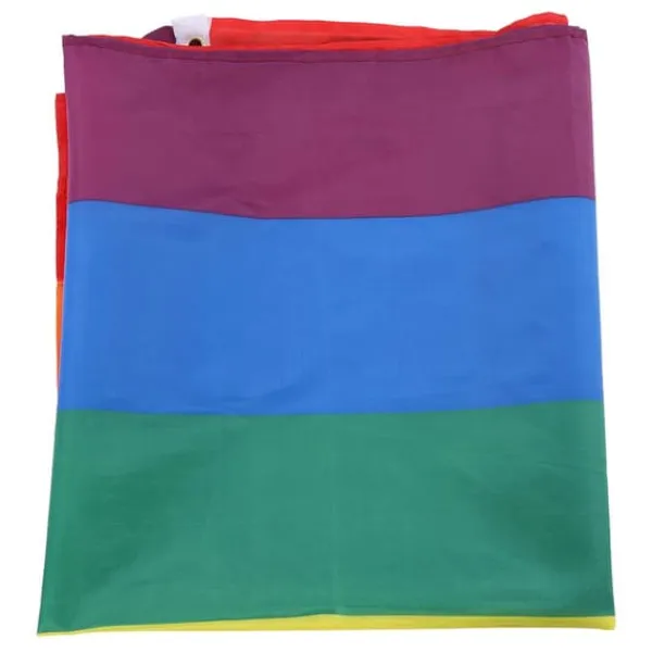 Hot Håndviftende Regnbueflag Banner Polyester Gay Pride Lesbisk Flag med Øjer Flag & Vindposer