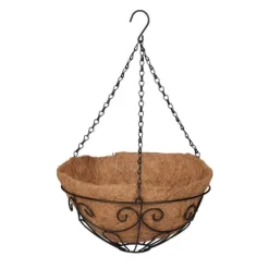 Clearance Hængende kurvesæt, 48x31 cm, Sort, Natur Havekurve