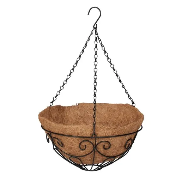 Clearance Hængende kurvesæt, 48x31 cm, Sort, Natur Havekurve