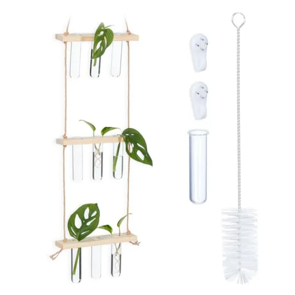 Kit Til Plante- & Urtedyrkning^Hængende planteformeringsstation, 54x20x4,5 cm, Natur