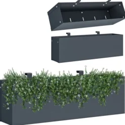 Hængende plantekasse - klik ombygning - 50x12x15cm - antracit Krukker & Plantebeholdere