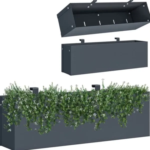 Hængende plantekasse - klik ombygning - 50x12x15cm - antracit Krukker & Plantebeholdere